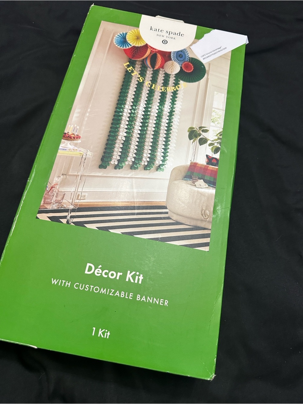 kate spade Green and White Décor Kit with Customizable Banner